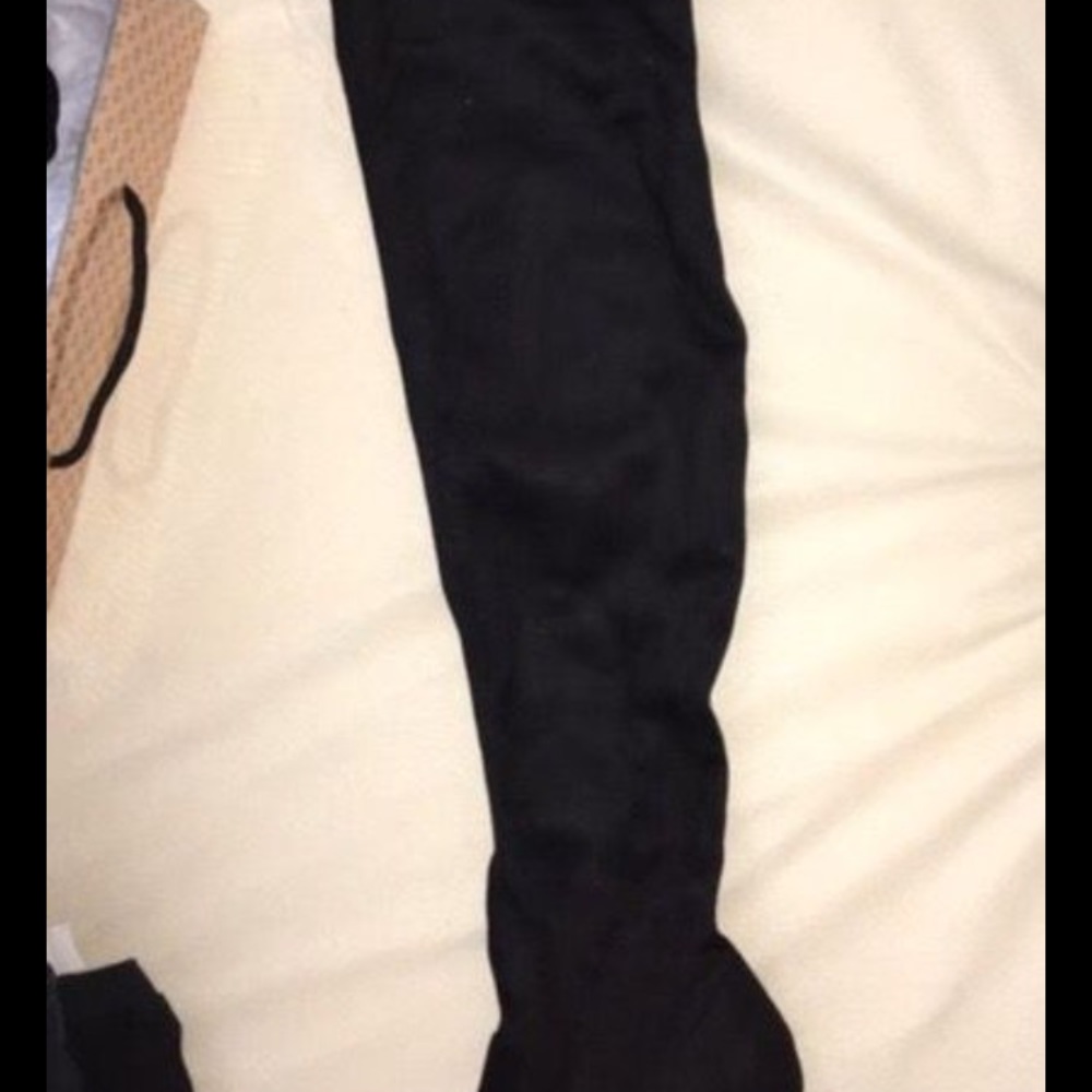 Black Thigh High Boots